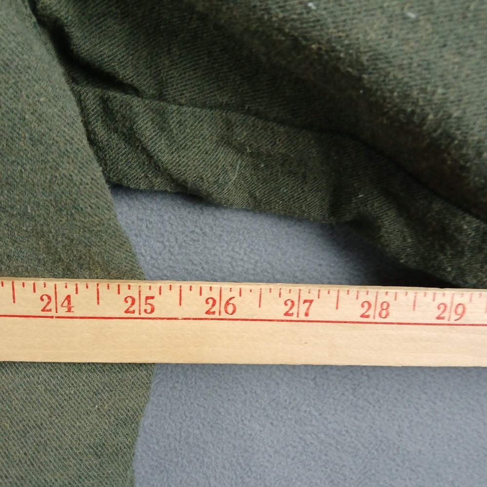 CQR Shacket Men 2XL Olive Green Cotton Flannel Fleece Lined Snap Front Insulated - Picture 7 of 8